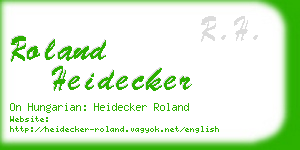 roland heidecker business card